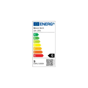 LED žarnica Green Tech 5W, 3000K, E14, G45, IP20, Sanan čip