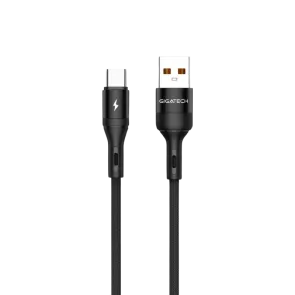 USB to Type-C Cable Gigatech XA410, 1m, Black, Fast Charging