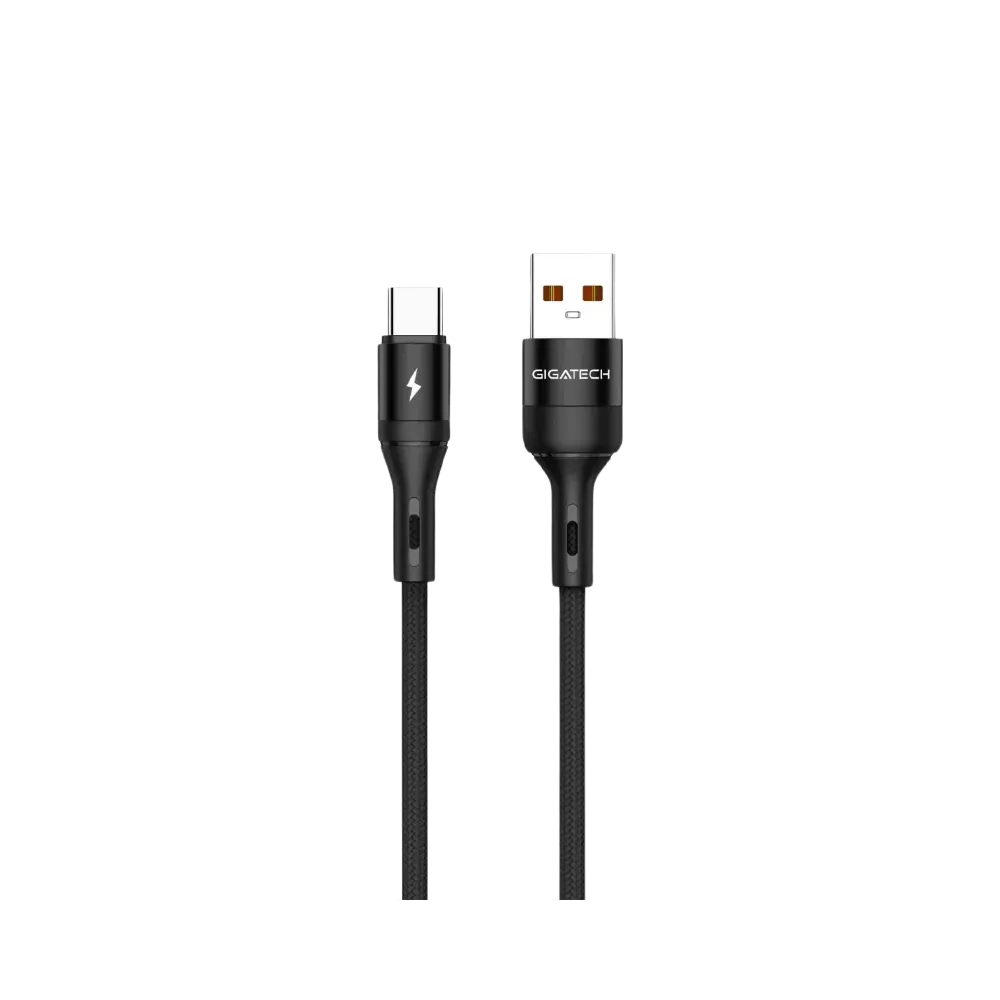 USB to Type-C Cable Gigatech XA410, 1m, Black, Fast Charging