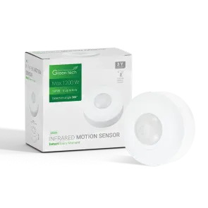 Infrardeči nadometni senzor gibanja Green Tech IMS05, 360°, IP20