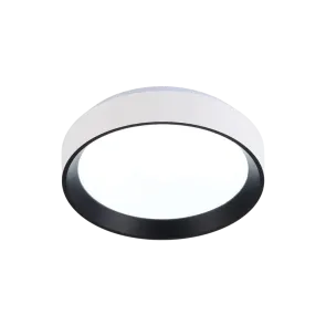 LED stropna svetilka Green Tech 12W, 4000K, IP20, bela + črna, Ø 25,8 cm