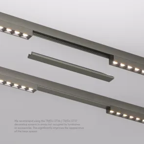 Decorative slot cover for SHINE BASE track rail TR-EU-5736-DN