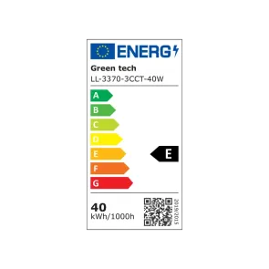 LED linearna svetilka Green Tech 40W, 3CCT, IP40, 120 cm, črna