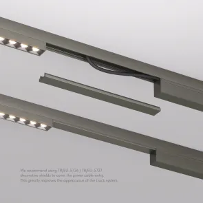 Decorative slot cover for SHINE BASE track rail TR-EU-5736-DN