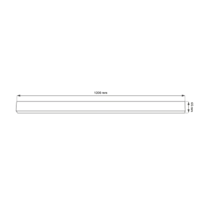 LED linearna svetilka Green Tech 40W, 3CCT, IP40, 120 cm, črna