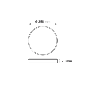 LED stropna svetilka Green Tech 12W, 4000K, IP20, zlata, Ø 25,8 cm