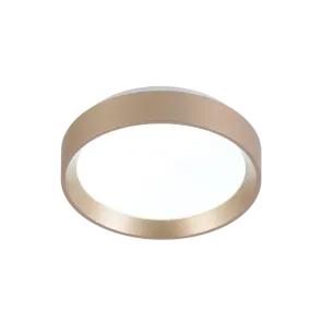 LED stropna svetilka Green Tech 12W, 4000K, IP20, zlata, Ø 25,8 cm