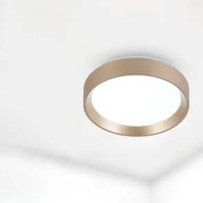 LED stropna svetilka Green Tech 12W, 4000K, IP20, zlata, Ø 25,8 cm