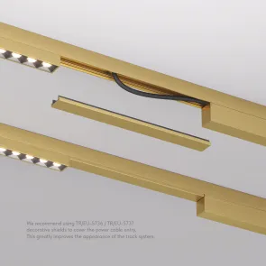 Decorative slot cover for SHINE BASE track rail TR-EU-5736-DN