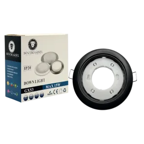 Recessed Downlight GX53, up to 15W, IP20, L08-18, matte black