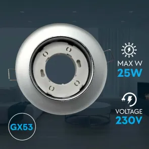 Recessed light GX53, up to 15W, IP20, L08-10, sand white