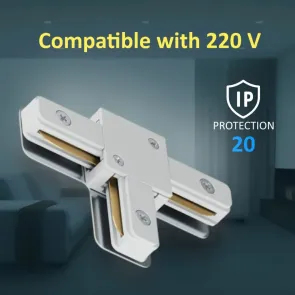 T-Connector for Track System IC 01-5 | 220V AC | IP20 | White