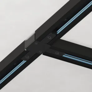 T-spoj za tirno vodilo IC 01-6 | 220V AC | IP20 | Črna