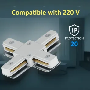X-Connector for Track IC 01-7 | 220V AC | IP20 | White