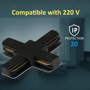 X-Connector for Track IC 01-8 | 220V AC | IP20 | Black