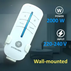 LED Remote Switch K02-1 | Double Rocker | 2000W | AC 220–240V