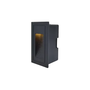 Vgradna LED stenska svetilka 3W 3000K IP44 (črna)