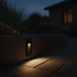 Vgradna LED stenska svetilka 3W 3000K IP44 (črna)