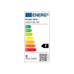 Recessed LED Wall Light 5W 3000K IP44 (Black)