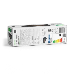 Recessed LED Wall Light 5W 3000K IP44 (Black)