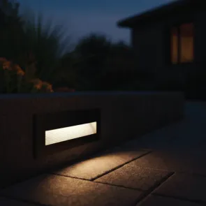 Recessed LED Wall Light 5W 3000K IP44 (Black)