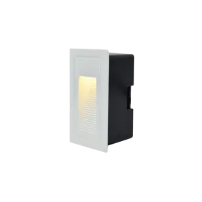 Vgradna LED stenska svetilka 3W 3000K IP44 (bela)