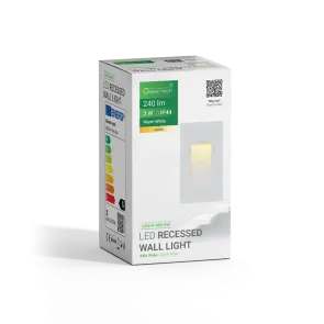 Vgradna LED stenska svetilka 3W 3000K IP44 (bela)