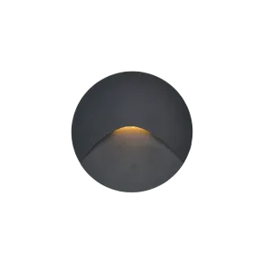 Okrogla vgradna LED svetilka 3W 3000K IP44 (črna)