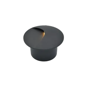 Okrogla vgradna LED svetilka 3W 3000K IP44 (črna)