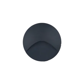 Okrogla vgradna LED svetilka 3W 3000K IP44 (črna)