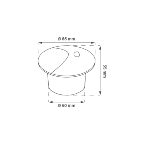 Recessed LED Wall Light with Sensor 3W 3000K IP44 (Black)