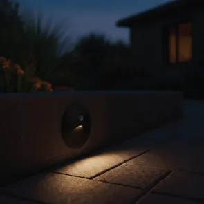 Recessed LED Wall Light with Sensor 3W 3000K IP44 (Black)