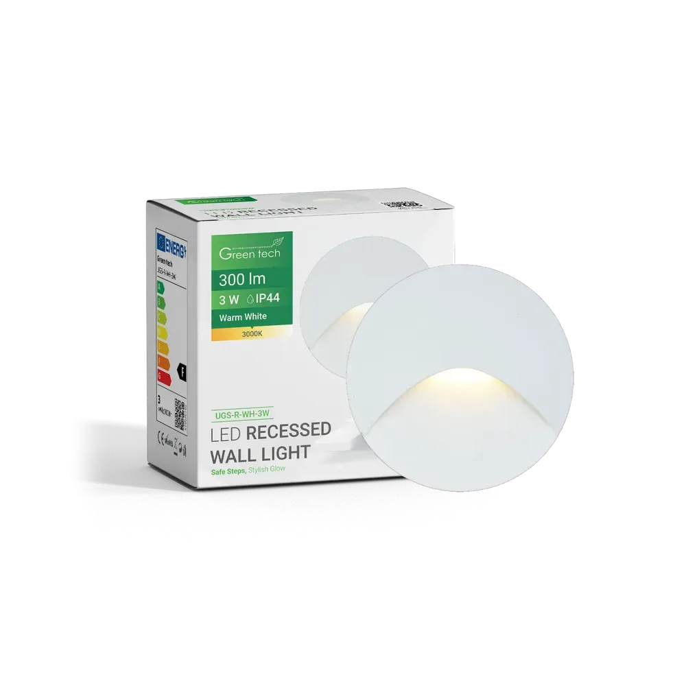 Okrogla vgradna LED svetilka 3W 3000K IP44 (bela)