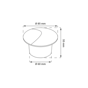 Okrogla vgradna LED svetilka 3W 3000K IP44 (bela)