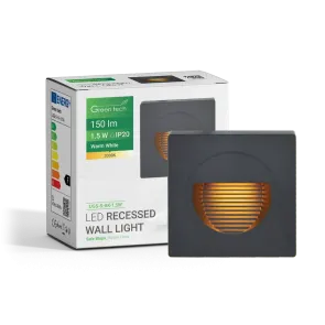 Vgradna LED svetilka 1.5W 3000K IP20 (črna)