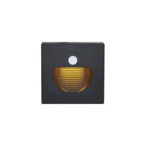 Vgradna LED svetilka s senzorjem 1.5W 3000K IP20 (črna)