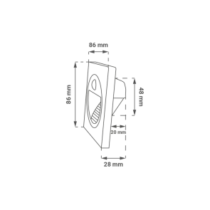 Vgradna LED svetilka s senzorjem 1.5W 3000K IP20 (črna)