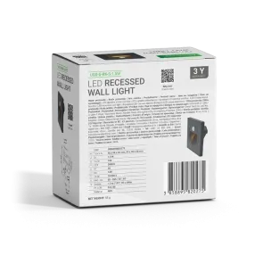 Vgradna LED svetilka s senzorjem 1.5W 3000K IP20 (črna)