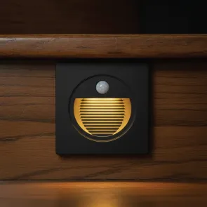 Vgradna LED svetilka s senzorjem 1.5W 3000K IP20 (črna)