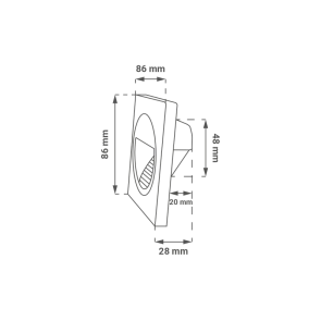 Vgradna LED svetilka 1.5W 3000K IP20 (bela)
