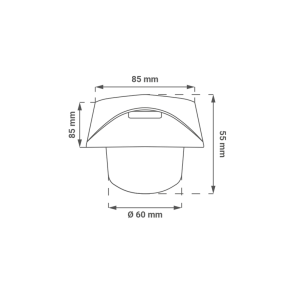 Vgradna LED svetilka 3W 3000K IP44 (bela)