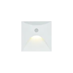 Recessed LED Wall Light with Sensor 3W 3000K IP44 (White)