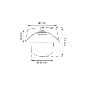 Recessed LED Wall Light with Sensor 3W 3000K IP44 (White)