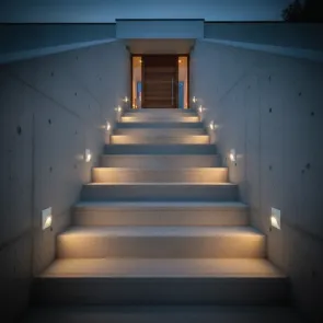 Recessed LED Wall Light with Sensor 3W 3000K IP44 (White)