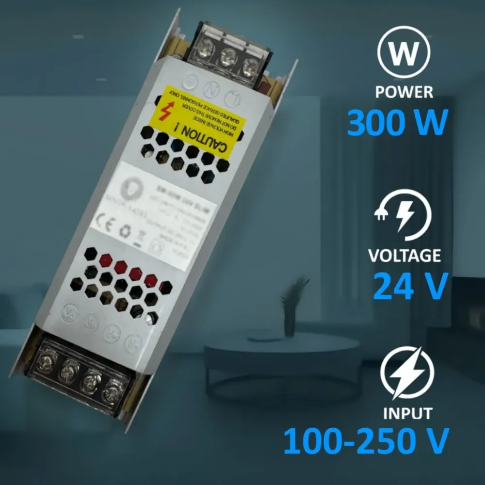 Napajalnik TSL 02-6 SLIM | 24V | 300W | AC100–250V / DC24V | IP20