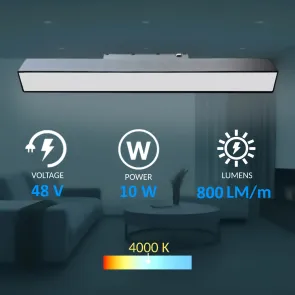 Magnetic Downlight 48V, 10W, 4000K, 800Lm, ML02-1