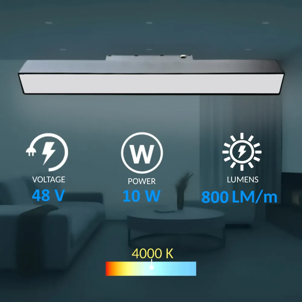 Magnetic Downlight 48V, 10W, 4000K, 800Lm, ML02-1
