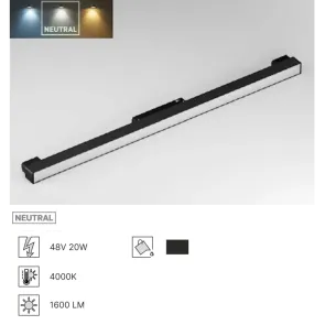 Magnetna tirna svetilka 48V 20W 4000K 1600lm ML02-2