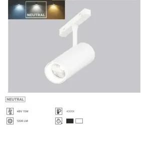 Tirna svetilka 48V, 15W, 4000K, 1200Lm, IP20, ML06-2