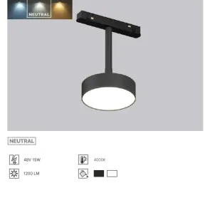 Pendant Magnetic Track Light 15W 4000K IP20 ML08-1